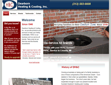 Tablet Screenshot of dearbornheatingcooling.com